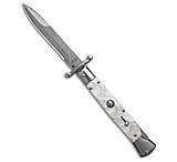 Image of AKC World Swinguard 9 Bayonet Automatic Knife White Pearlex 4 Damascus DC86BEE8