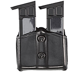 Aker Leather Model 616 Dual Magazine Carrier, Plain, Black, A616-BP-3