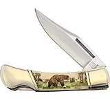 Image of Alaska Scrimshaw Connection Bear Lockback Folding Knife