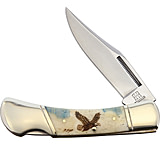Image of Alaska Scrimshaw Connection Eagle Lockback Folding Knife