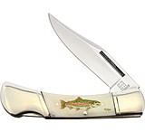 Image of Alaska Scrimshaw Connection Salmon Lockback Folding Knife