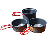 Image of Alpine Mountain Gear 3 Piece Backpacker Hard-Anodized Cook Set