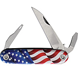 Image of American Service Knife Alchesay Folder Whar Flag