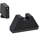 Image of AmeriGlo Glock 2XL Tritium Night Sight Suppressor/Optic Height Set, Tall Green Tritium 3 dot sight set black outlines