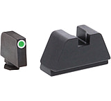 Image of AmeriGlo Glock 2XL Tritium Night Sight Suppressor/Optic Height Set, Tall Green Tritium 3 dot sight set black outlines
