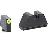 Image of AmeriGlo Glock 2XL Tritium Night Sight Suppressor/Optic Height Set, Tall Green Tritium 3 dot sight set black outlines
