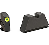Image of AmeriGlo Glock 2XL Tritium Night Sight Suppressor/Optic Height Set, Tall Green Tritium 3 dot sight set black outlines