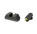 Image of Ameriglo Optics Compatible Tritium Handgun Sight Set for Glock Flat Black .295 Rear 1L Tall Green with Black .220 Front 3030BDA5