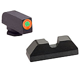 Image of Ameriglo UC Sight Set For Glock 17/39 Green Tritium With Orange Outline Front Sight U-Notch Black Serrated Rear Sight GL-353