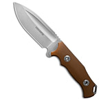 Image of ADV Tactical Andre De Villiers Kudu Hunter Fixed Blade Knife Tan G-10 4.5 Satin 12DEE44E