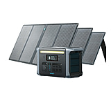 Image of Anker 757 Solar Generator w/ three Solar Panels