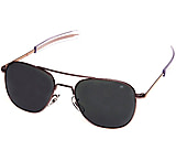 Image of AO Original Pilot 55 mm Sunglasses w/ Amethyst Frame Bayonet, High Contrast Amber 39026