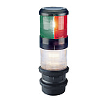 Image of Aqua Signal Series 40 Tri-Color/Anchor/Strobe Deck Mount Light w/quicfits- Black Housing