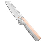 Image of Arcform Slimfoot Frame Lock Knife Ti/Copper 3.5 Stonewash TuffKnives C65C48DC