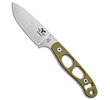 Image of Argali Serac Fixed Blade Knife OD Green G-10 3.5 SW Foliage Green Sheath 32EDB39A