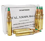 Armscor Precision Inc M855 5.56x45mm NATO 62 Grain Full Metal Jacket Brass Cased Centerfire Rifle Ammunition