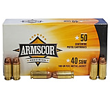 Armscor Precision Inc Copper Plated 40 S&amp;W 180 Grain Full Metal Jacket Brass Cased Pistol Ammunition