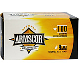 Armscor Precision Inc 9mm Luger 124 Grain Full Metal Jacket Brass Pistol Ammunition