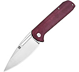 Image of Artisan Cutlery Arion Red Micarta Titanium S35 Framelock Folding Knife