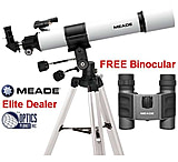 Image of Meade 70AZ-ADR Refractor Telescope 70mm 04054 w/ Tripod, Eyepieces, Barlow Lens + FREE Meade 8x21 Travel Compact Binoculars
