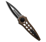 Image of Asheville Steel Paragon Warlock Enchanter Knife Skeletonized FDE Brown Aluminum 3.8 2-Tone 682A82E3