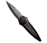 Image of Asheville Steel Paragon Warlock Folding Knife Black Ti/ Marbleized Copper CF 3.9 Raindrop 5B014B55