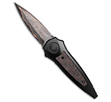 Image of Asheville Steel Paragon Warlock Folding Knife Copper Fat Carbon Inserts 3.9 Raindrop 1E10009F