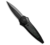 Image of Asheville Steel Paragon Warlock Folding Knife FatCarbon Green 3.9 Black FE6C47EF