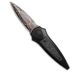 Image of Asheville Steel Paragon Warlock Folding Knife Marbled FatCarbon 3.9 Black 497186EB