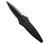 Image of Asheville Steel Paragon Warlock-X Folding Knife Smooth Black Al 3.9 Sorcerer Grind Black 3FE4C090