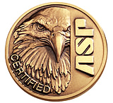 Image of ASP Logo Caps for ASP Batons - Law Enforcement &amp; Military - Brass, Silver