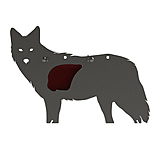 Atlas Target Works Coyote Side Profile Reactive Targets, w/ Leg Stand, 3.8in, Gray, Large, ATWFSRCSPTWLS38