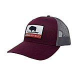 Image of Atoll Board Co Atoll Republic Trucker Hat - Mesh Back - Burgundy - Grey - Burgundy - Grey AFB386E0
