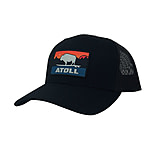 Image of Atoll Board Co Atoll Tahoe Sunset SUP Trucker Hat - Black/Black - Black/Black 71CEBADD