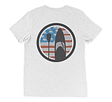 Image of Atoll Board Co Atoll Triblend Tee with Flag and Board Design - White Fleck Triblend, XL - White Fleck Triblend,XL 603D0E5D