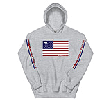 Image of Atoll Board Co Atoll US Flag Unisex Pullover Hoodie - Sport Grey, XL - Sport Grey,XL 0928F0EB