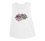 Image of Atoll Board Co Ladies' Muscle Tank with Atoll Compass Graphic - White, XL - White,XL 865D8303