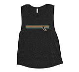Image of Atoll Board Co Ladies' Muscle Tank with Atoll Fin Graphic - Black Heather, XL - Black Heather,XL 09AEC11D