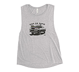 Image of Atoll Board Co Ladies' Muscle Tank with Atoll Paddle Board Truck Graphic - Athletic Heather, S - Athletic Heather,S 730DD5A2