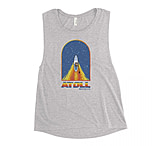 Image of Atoll Board Co Ladies' Muscle Tank with Atoll Paddle Board Wake Graphic - Athletic Heather, L - Athletic Heather,L B779DFEE
