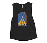 Image of Atoll Board Co Ladies' Muscle Tank with Atoll Paddle Board Wake Graphic - Black Heather, L - Black Heather,L EEE75376