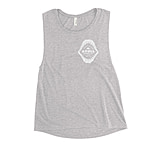 Image of Atoll Board Co Ladies' Muscle Tank with Atoll Shark Fossil Graphic - Athletic Heather, L - Athletic Heather,L 1A3300A0
