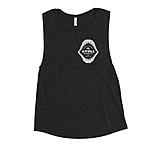 Image of Atoll Board Co Ladies' Muscle Tank with Atoll Shark Fossil Graphic - Black Heather, L - Black Heather,L C3FEB252
