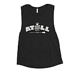 Image of Atoll Board Co Ladies' Muscle Tank with Atoll Vibes Pineapple Graphic - Black Heather, L - Black Heather,L 729E3395