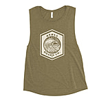 Image of Atoll Board Co Ladies' Muscle Tank with Atoll Wave Graphic - Heather Olive, L - Heather Olive,L F9A498D9