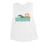 Image of Atoll Board Co Ladies' Muscle Tank with Atoll Wave Graphic - White, M - White,M 7DB1EFEF
