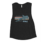 Image of Atoll Board Co Ladies' Muscle Tank with Atoll Whale Shark Graphic - Black Heather, L - Black Heather,L F323E77B