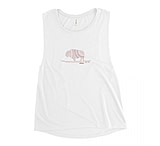 Image of Atoll Board Co Ladies' Muscle Tank with Red Atoll Mandala Graphic - White, L - White,L D0506B62