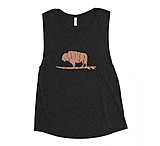 Image of Atoll Board Co Ladies' Muscle Tank with Vintage Atoll Bison Graphic - Black Heather, L - Black Heather,L 9AD5B8FE