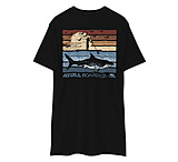 Image of Atoll Board Co Men's Heavyweight Tee with Atoll Paddle Boarder and Shark Design - Black, L - Black,L DBAB69BF